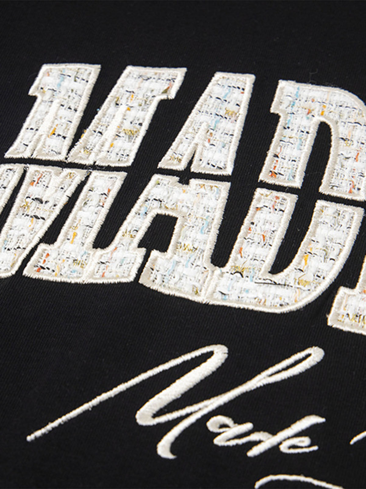 Vintage Patchwork Embroidered Letter T-shirt