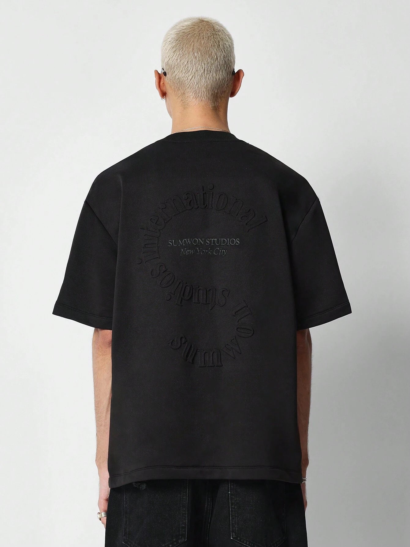 Camiseta de Manga Curta Textura Gravada