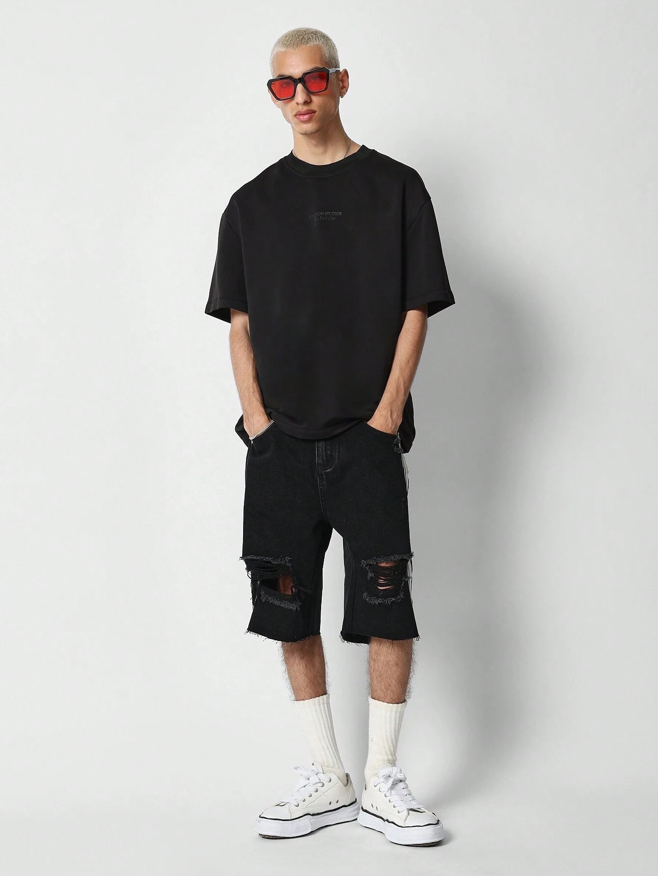 Camiseta de Manga Curta Textura Gravada