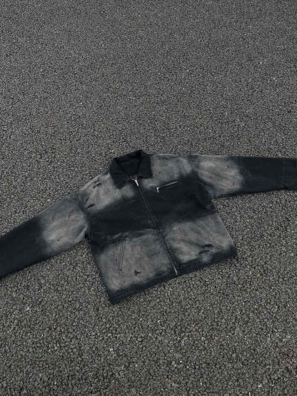 Jaqueta Washed Ink Gradient Ripped