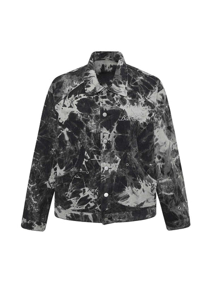 Jaqueta Vintage Letter Embroidered