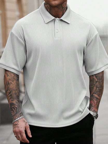 Camisa CasualCool Polo Curta de Abotoamento