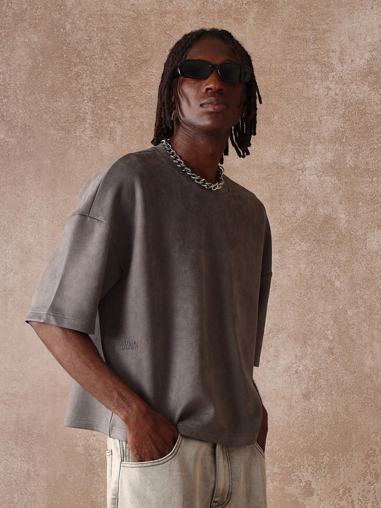 Camiseta Boxy Oversized Veludo