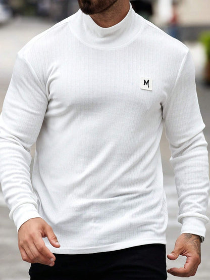 Camiseta CasualCool Masculina de Manga Longa com Gola Olímpica