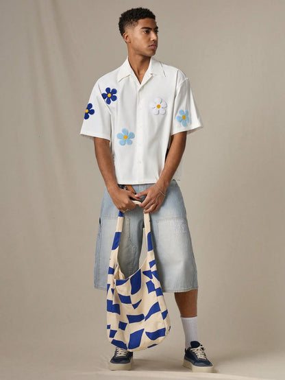 Camisa UrbanChill StreetEZ Florals de Manga Curta