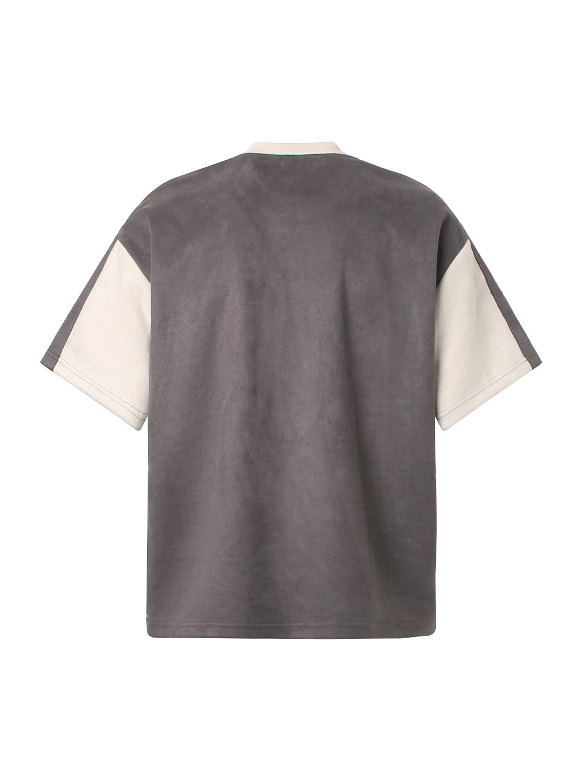 Jersey Deconstructed Contrast Color Stitching Print T-shirt - 2407