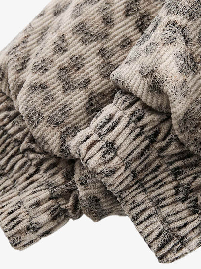 Cheetah Print Mink Fur Hooded Jacket - 2270