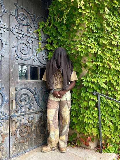 Thesupermade High Street Distressed Washed Printed Jeans - 2246