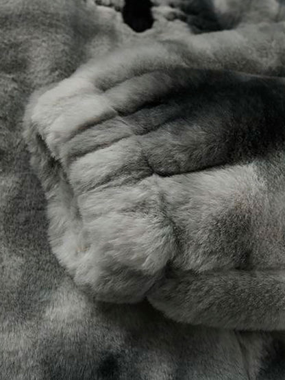 Jaqueta Heavy-Duty Faux Lambswool Tie-Dye Urban