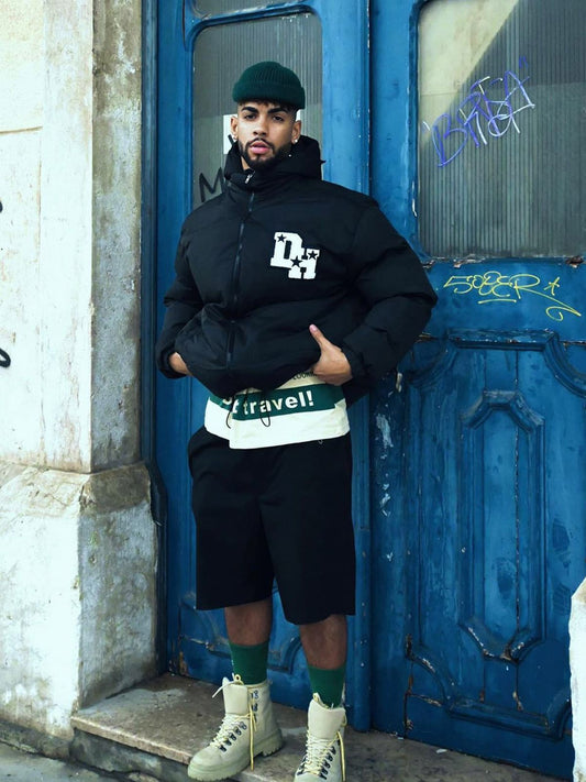 Jaqueta Puffer Retro Letter Down 1993