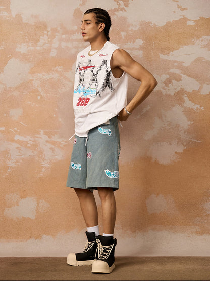 Regata Retro Tattered Print Vest