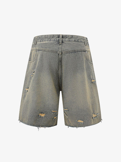 Distressed Ripped Denim Suit - 2460