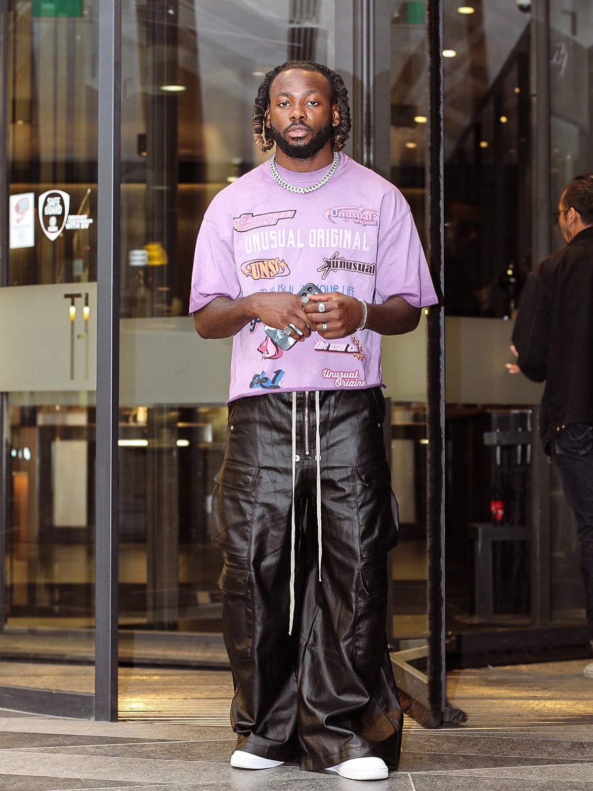 RO-style multi-pocket matte coated overalls - 2094