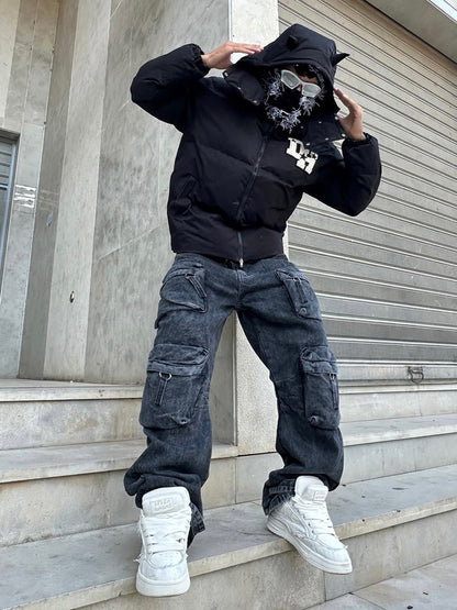 Jaqueta Puffer Retro Letter Down 1993