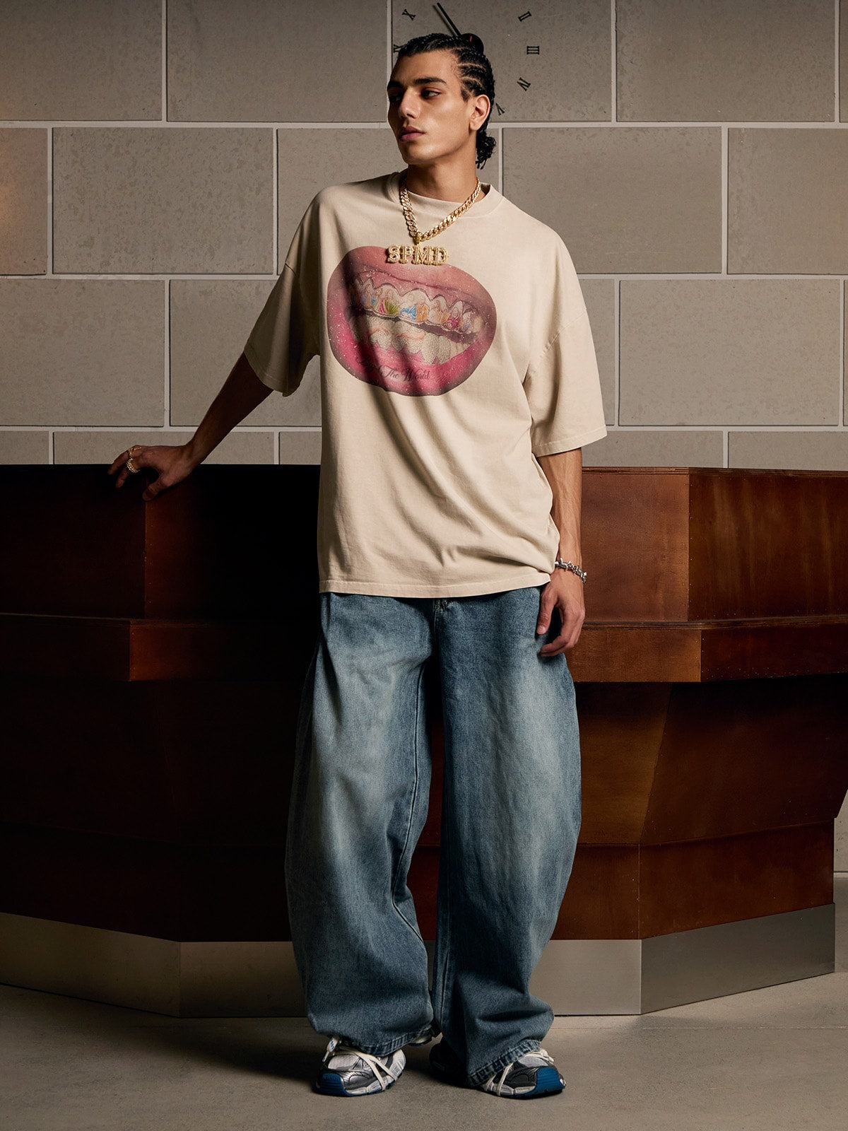 Camiseta Diamond Tooth Pattern