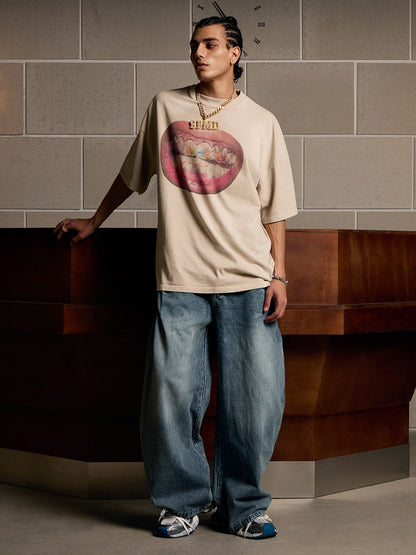 Camiseta Diamond Tooth Pattern