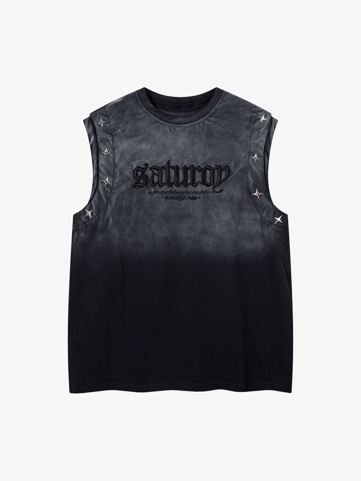 Gradient Embroidered Stars Tank Top - 2461