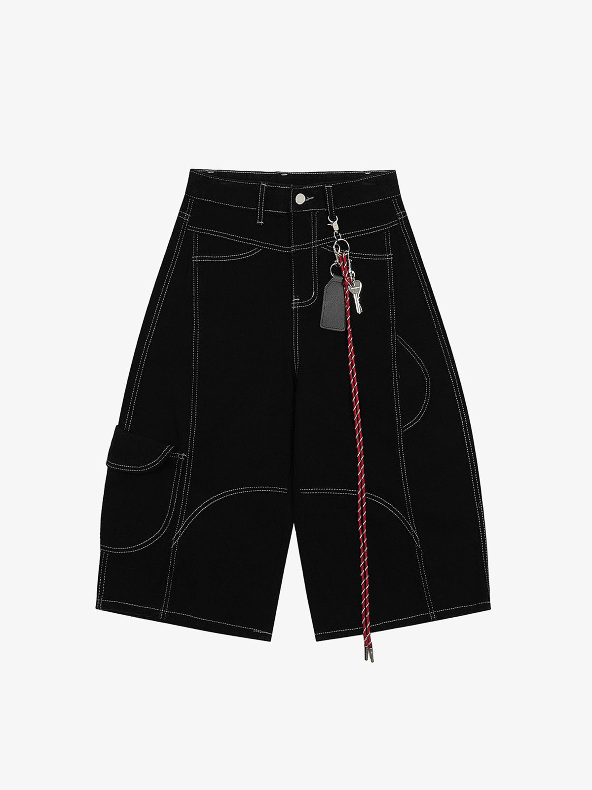 Welt-Embellished Cargo Jorts - 2408