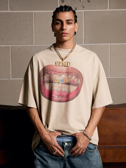 Camiseta Diamond Tooth Pattern