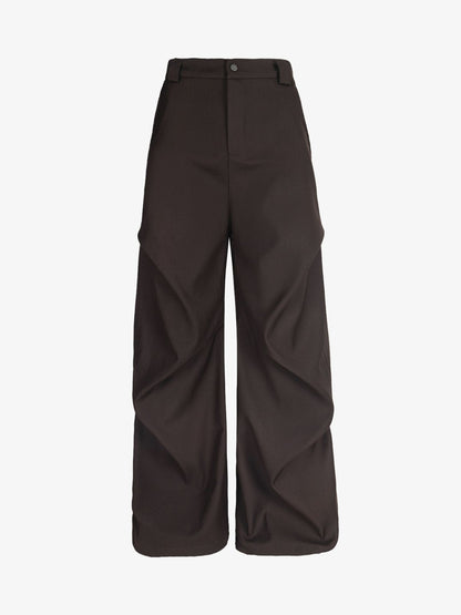 Retro Pleated Drape Cleanfit Pants