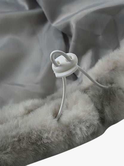 Jaqueta Heavy-Duty Faux Lambswool Tie-Dye Urban