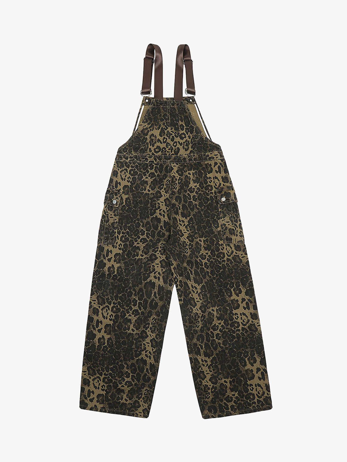 Macacão Leopard Print Street Style Workwear
