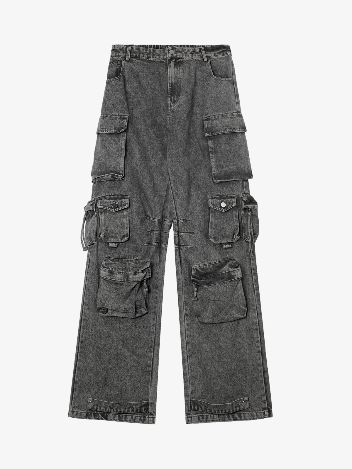 Calça Street Stitching Cargo Washed Jeans