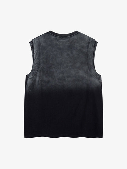 Gradient Embroidered Stars Tank Top - 2461