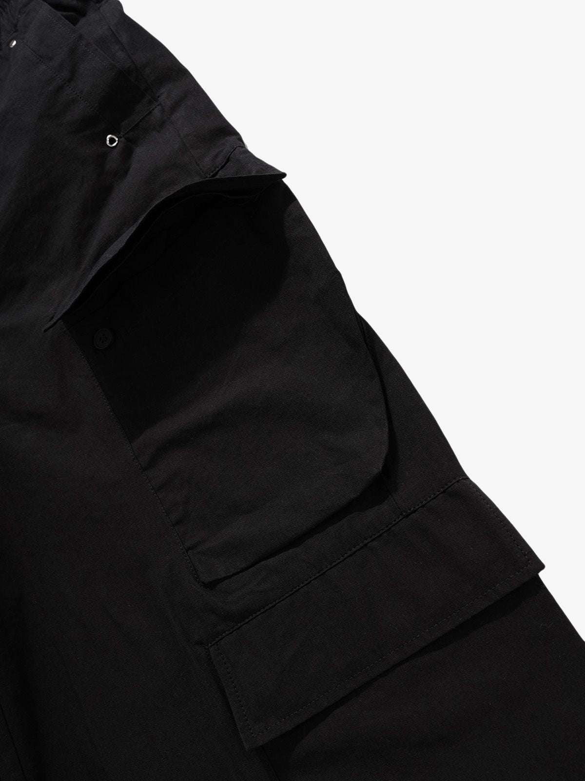 RO Style Multi-Pocket Baggy Flared Pants - 2321