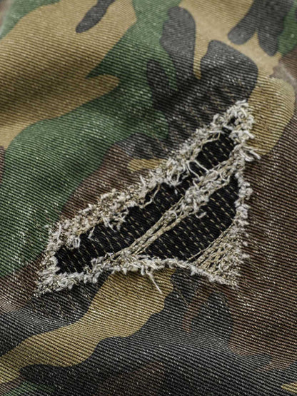 Calça Cargo Camouflage Flared