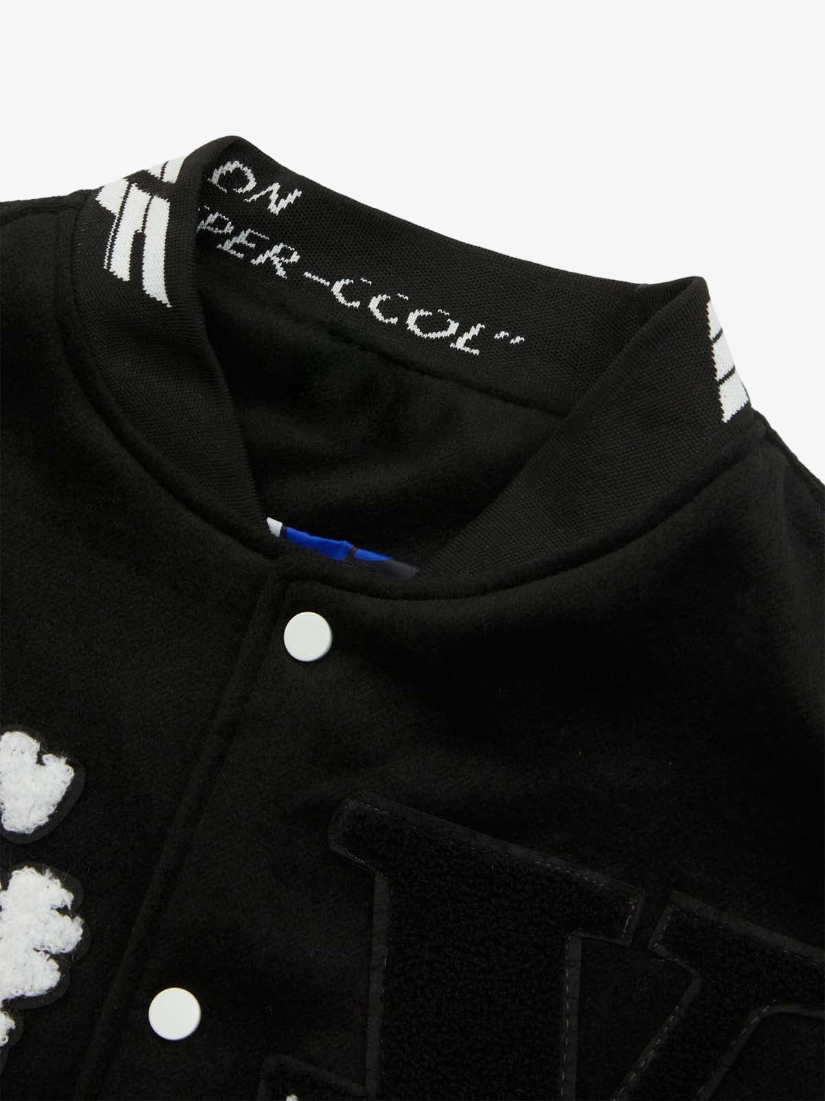 Jaqueta College Pink Terry Patch Baseball Jersey