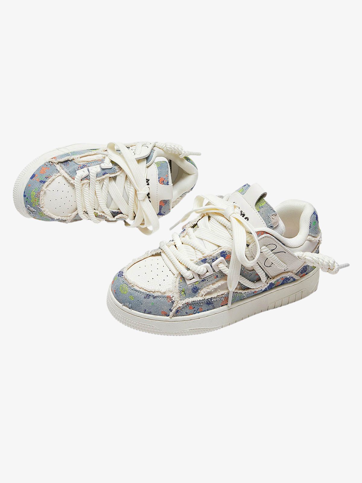 Destruction Series Tassel Contrast Color Sneakers - 2356