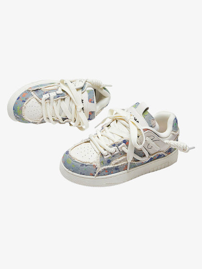 Destruction Series Tassel Contrast Color Sneakers - 2356