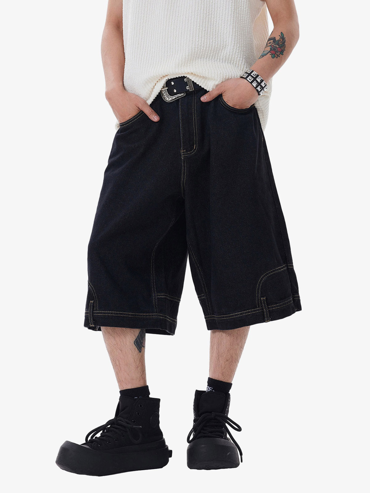 Shorts Retro Reverse Design Washed Jorts