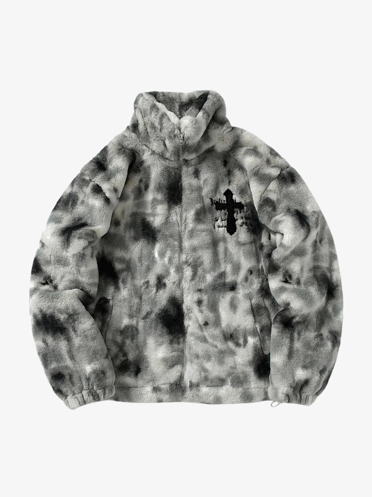 Jaqueta Heavy-Duty Faux Lambswool Tie-Dye Urban