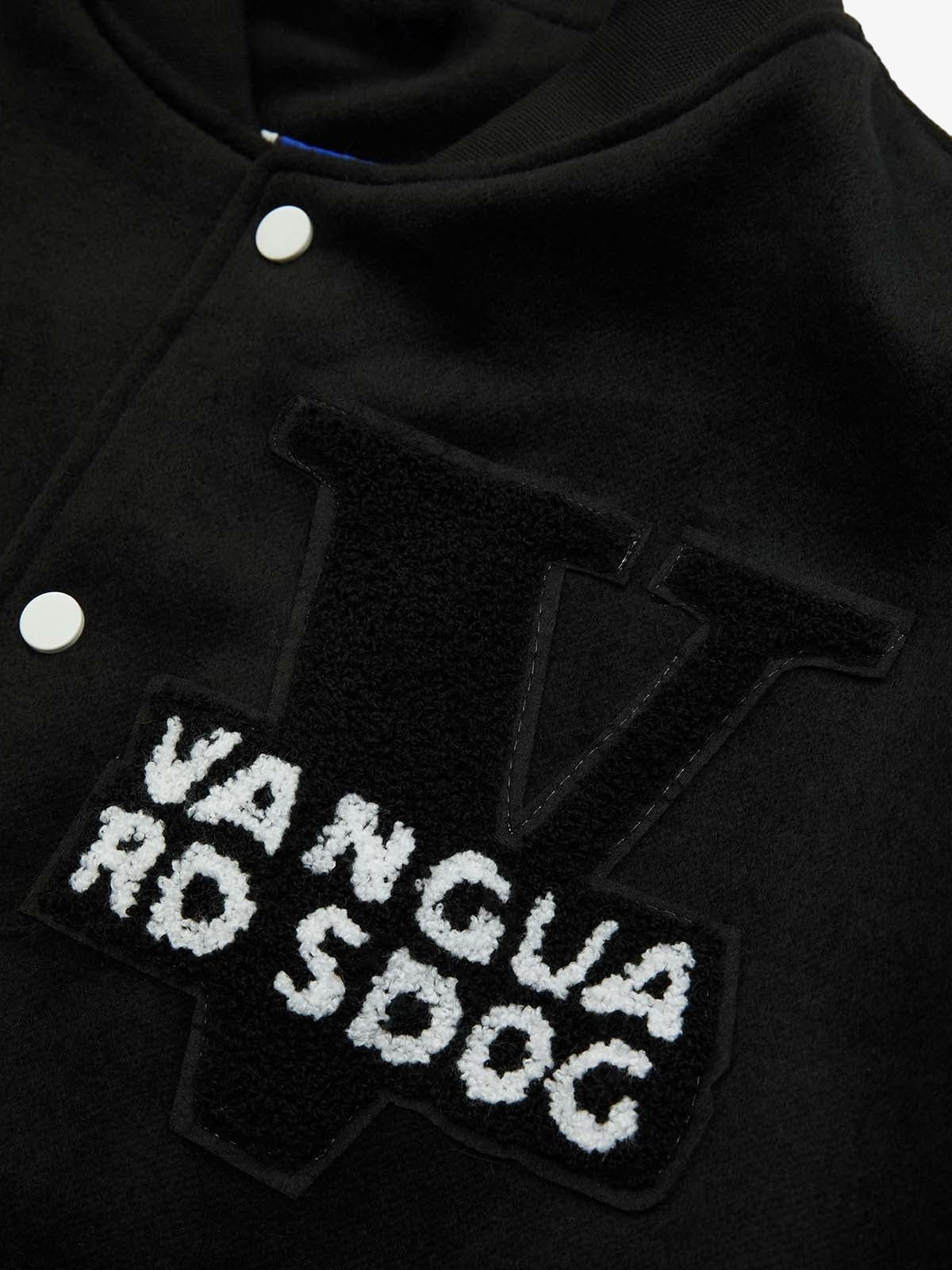 Jaqueta College Pink Terry Patch Baseball Jersey