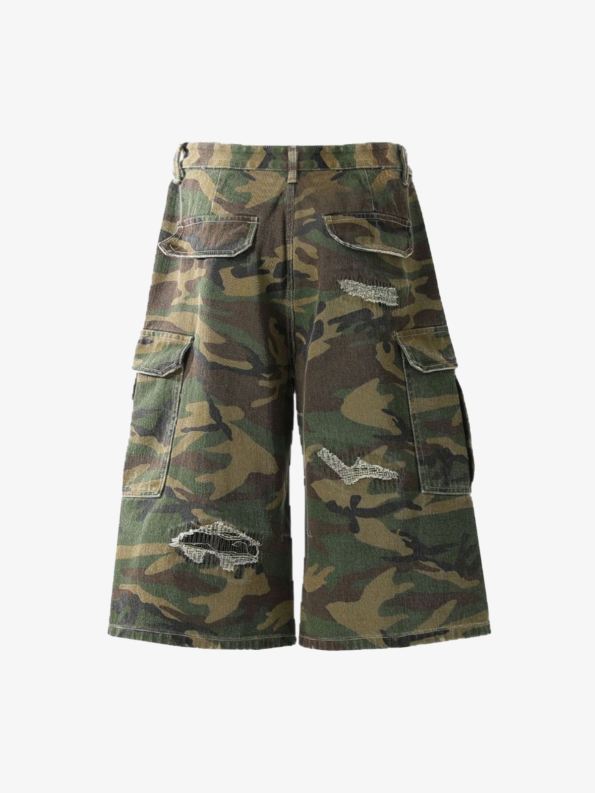 Shorts Retro Ripped Camouflage Cropped