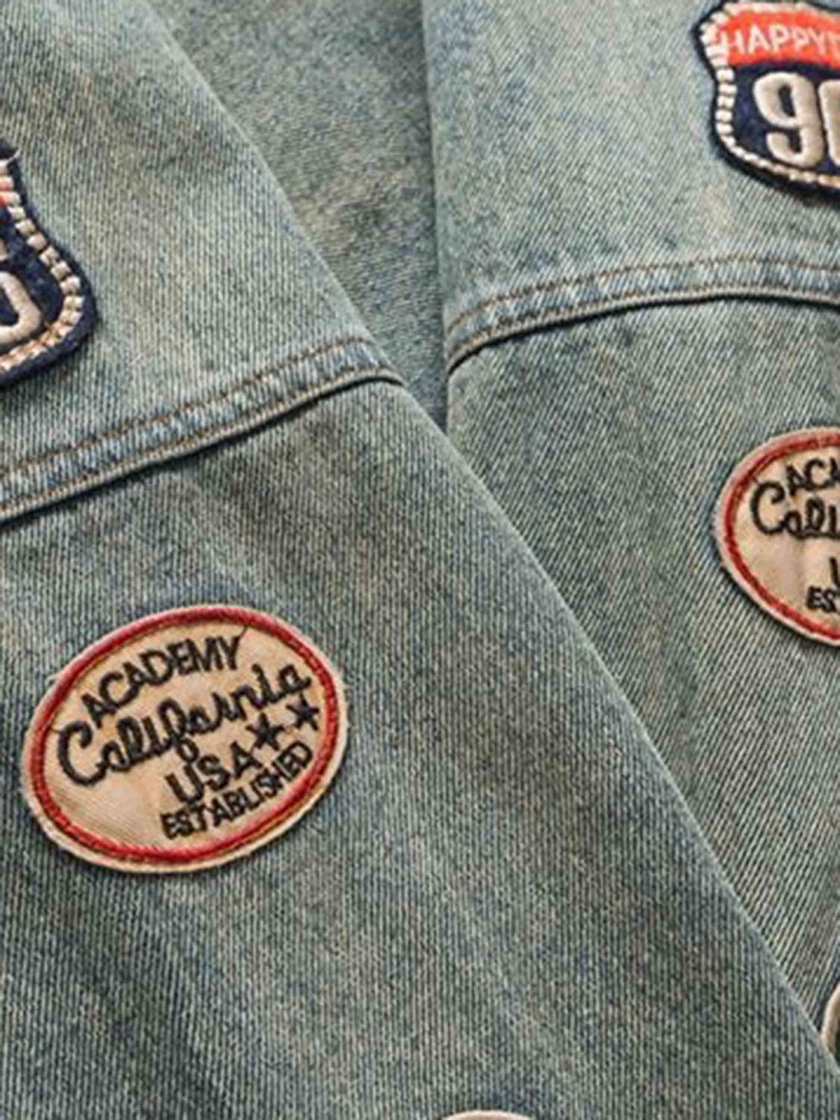 Jaqueta Embroidered Do-over Denim Jacket - 1911