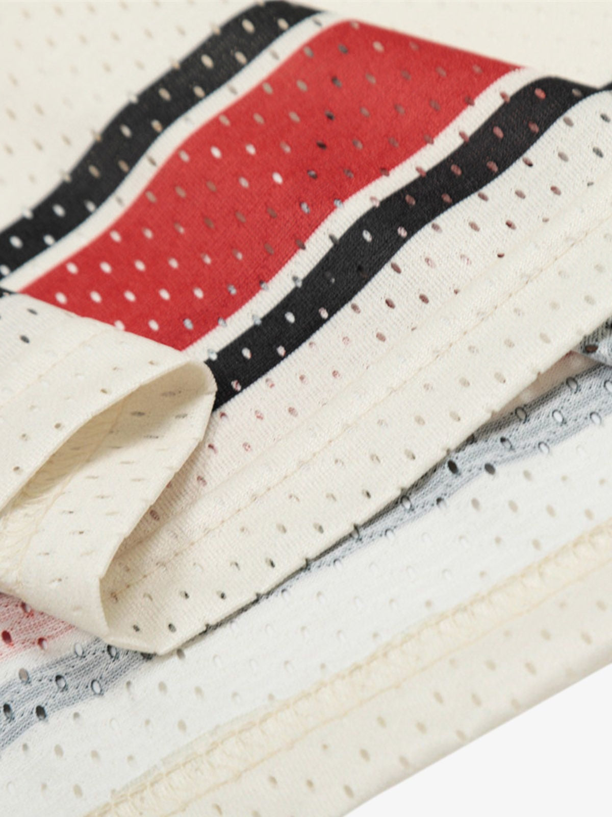 Patchwork Mesh letter Print Jersey T-Shirt