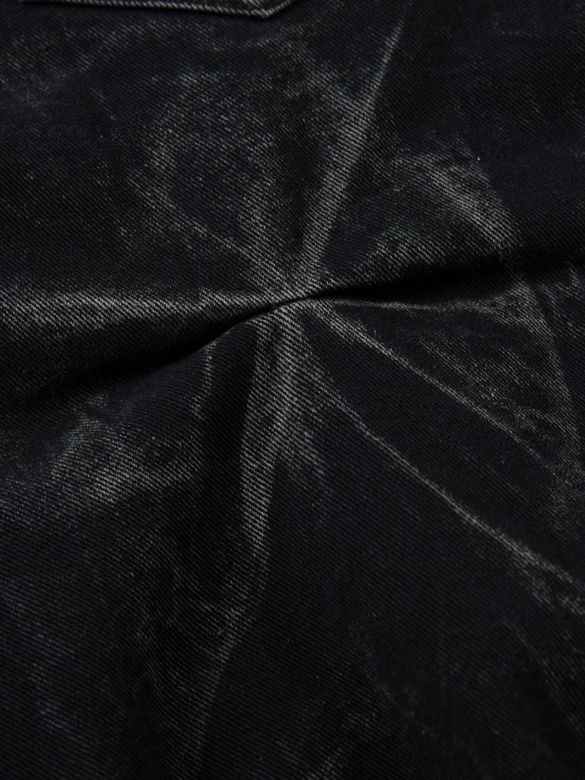 Calça Heavy Washed Distressed Pleated Baggy Jeans