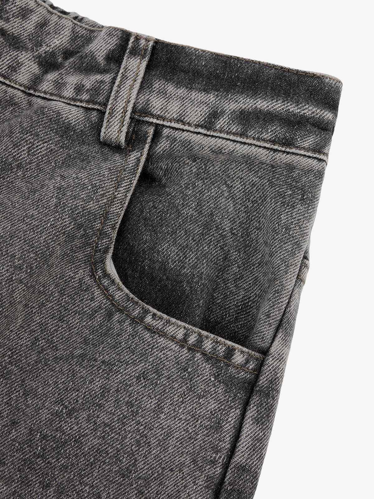Calça Street Stitching Cargo Washed Jeans