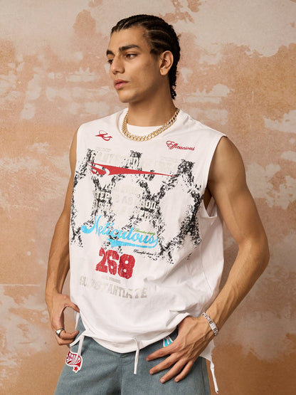 Regata Retro Tattered Print Vest