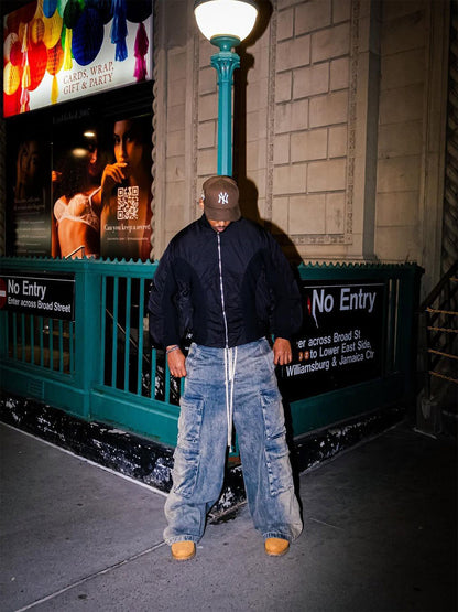 Calça Wide Leg Mult Cargo Jeans