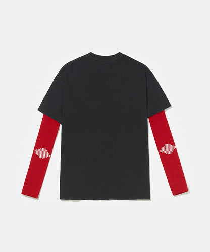 PIET F.C. Knitted Sleeve T-shirt Vintage Black