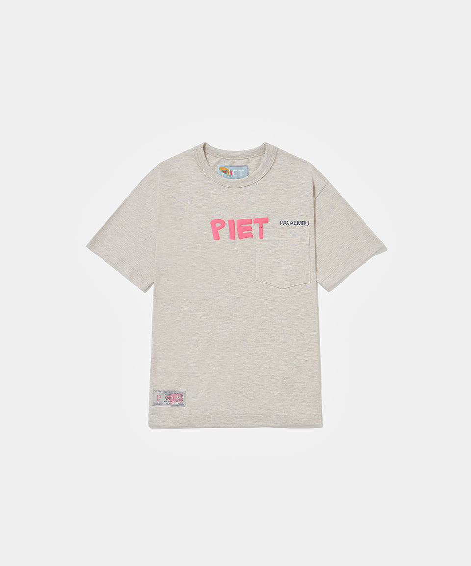 Piet + Pacaembu T-shirt - Grey