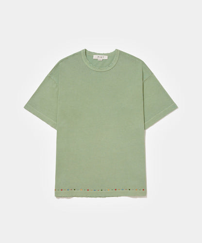 Gems Distressed Tee - Olive
