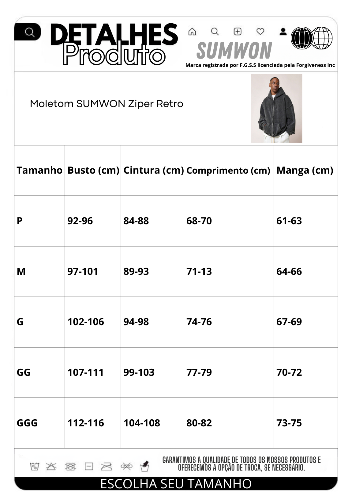 Moletom SMWN Ziper Retro