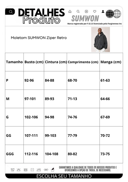 Moletom SMWN Ziper Retro