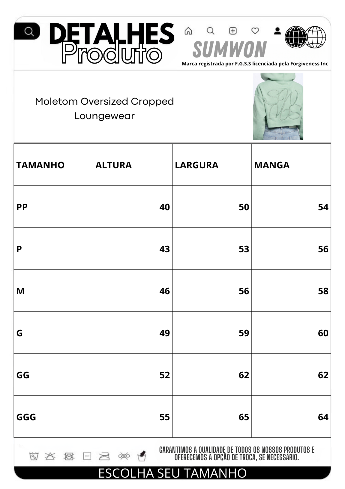 Moletom Oversized Cropped Loungewear