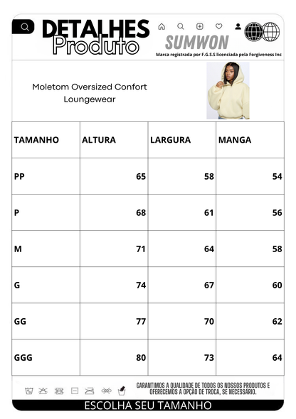 Moletom Oversized Confort Loungewear